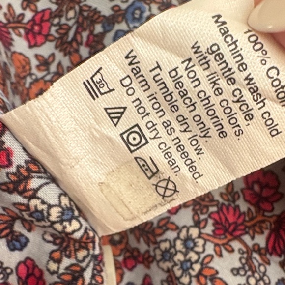 J. Crew Multicolor Floral Shirt button‎ down collar front pocket, long sleeve M - Picture 5 of 5